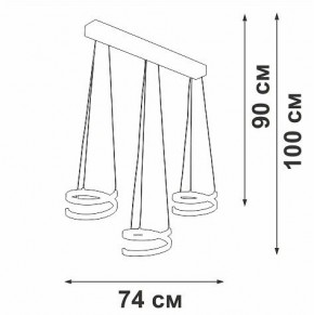 Подвесной светильник Vitaluce V3047 V3047-1/3S в Троицке - troick.ok-mebel.com | фото 4