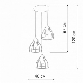 Подвесной светильник Vitaluce V3102 V3102-1/3S в Троицке - troick.ok-mebel.com | фото 2