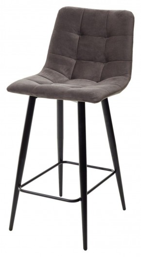 Полубарный стул CHILLI-QB графит #14, велюр / черный каркас (H=66cm) М-City в Троицке - troick.ok-mebel.com | фото 1