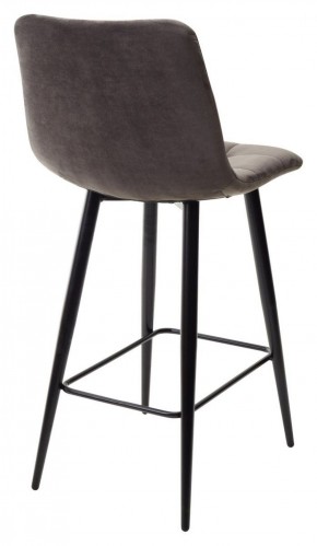 Полубарный стул CHILLI-QB графит #14, велюр / черный каркас (H=66cm) М-City в Троицке - troick.ok-mebel.com | фото 4