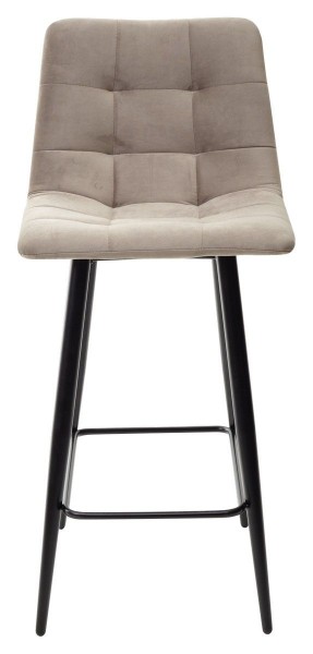 Полубарный стул CHILLI-QB латте #25, велюр / черный каркас (H=66cm) М-City в Троицке - troick.ok-mebel.com | фото 1