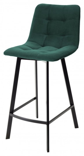 Полубарный стул CHILLI-QB SQUARE зеленый #19, велюр / черный каркас (H=66cm) М-City в Троицке - troick.ok-mebel.com | фото 1