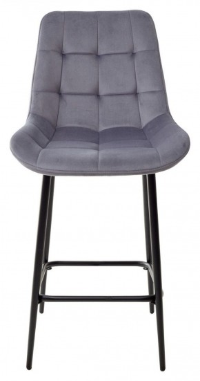 Полубарный стул ХОФМАН, цвет H-14 Серый, велюр / черный каркас H=63cm М-City в Троицке - troick.ok-mebel.com | фото 7
