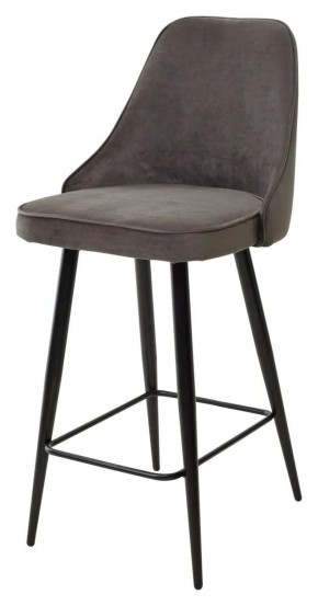 Полубарный стул NEPAL-PB ГРАФИТ #14, велюр/ черный каркас (H=68cm) М-City в Троицке - troick.ok-mebel.com | фото