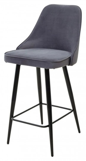 Полубарный стул NEPAL-PB СЕРЫЙ #27, велюр/ черный каркас (H=68cm) М-City в Троицке - troick.ok-mebel.com | фото