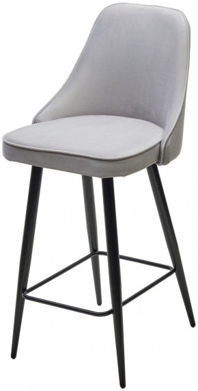 Полубарный стул NEPAL-PB СВЕТЛО- СЕРЫЙ BM-4, велюр/ черный каркас (H=68cm) М-City в Троицке - troick.ok-mebel.com | фото 1