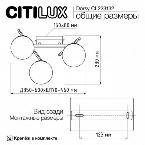 Потолочная люстра Citilux Dorsy CL223132 в Троицке - troick.ok-mebel.com | фото 12