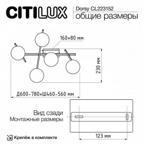 Потолочная люстра Citilux Dorsy CL223152 в Троицке - troick.ok-mebel.com | фото 10