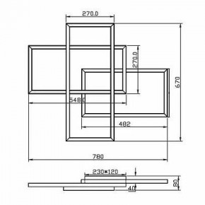 Потолочная люстра Maytoni Line MOD016CL-L80BK в Троицке - troick.ok-mebel.com | фото 2