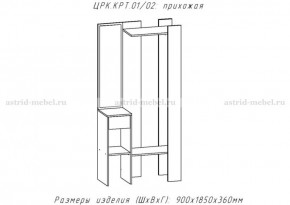 КРИТ-1 Прихожая (Делано светлый) в Троицке - troick.ok-mebel.com | фото 2