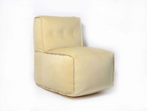 Прямое модульное бескаркасное кресло Комфорт (Желтый велюр) в Троицке - troick.ok-mebel.com | фото