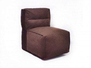 Прямое модульное бескаркасное кресло Комфорт (Шоколад велюр) в Троицке - troick.ok-mebel.com | фото