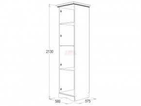 Шкаф 1-но дверный для белья Ольга 1Н в Троицке - troick.ok-mebel.com | фото 2