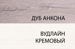 Шкаф 1D, OLIVIA, цвет вудлайн крем/дуб анкона в Троицке - troick.ok-mebel.com | фото 3