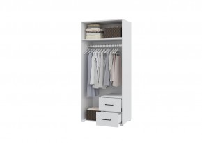 Шкаф 2-х створчатый с ящиками VICTOR (Белый) в Троицке - troick.ok-mebel.com | фото 2