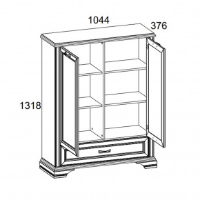 Шкаф 2D1SL, MONAKO, цвет Сосна винтаж/дуб анкона в Троицке - troick.ok-mebel.com | фото 3