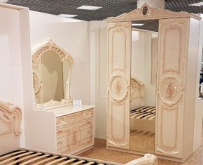 Шкаф 3-х дверный с зеркалами (01.143) Роза (беж) в Троицке - troick.ok-mebel.com | фото 3