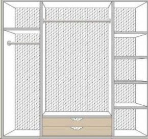 Шкаф 4-х дверный с зеркалами (02.144) Рома (беж) в Троицке - troick.ok-mebel.com | фото 2