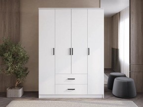 Шкаф 4-х створчатый Титан (белый) в Троицке - troick.ok-mebel.com | фото