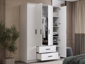 Шкаф 4-х створчатый Титан (белый) в Троицке - troick.ok-mebel.com | фото 4