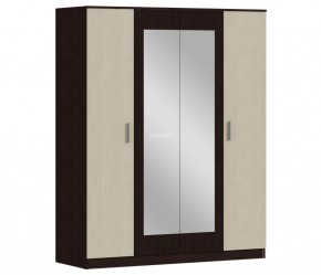 Шкаф 4х дверный с зеркалами Уют СБ-2750/1.Н (Венге/Паллада) в Троицке - troick.ok-mebel.com | фото