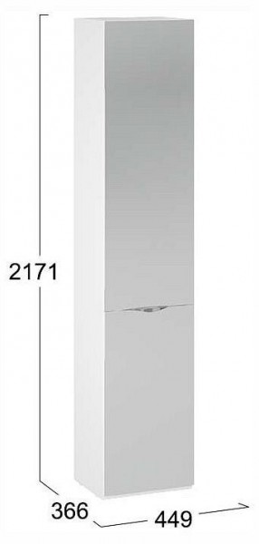 Шкаф для белья Глосс СМ-319.07.012 в Троицке - troick.ok-mebel.com | фото 4