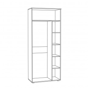 Шкаф для одежды 1751 Бьянка в Троицке - troick.ok-mebel.com | фото 2