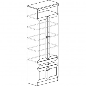 Шкаф для посуды №612 "Инна" Денвер светлый в Троицке - troick.ok-mebel.com | фото 2