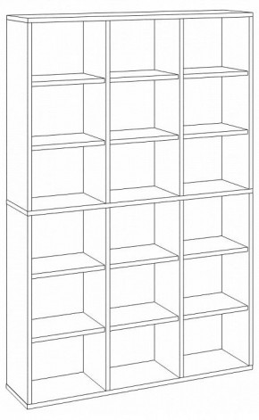 Шкаф книжный Домино СУ(ш3в2)+6ФГ в Троицке - troick.ok-mebel.com | фото 2