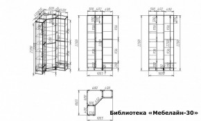 Шкаф книжный Мебелайн-30 в Троицке - troick.ok-mebel.com | фото 3