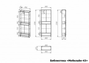 Шкаф книжный Мебелайн-43 в Троицке - troick.ok-mebel.com | фото 3
