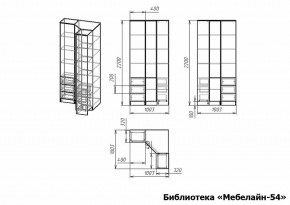 Шкаф книжный Мебелайн-54 в Троицке - troick.ok-mebel.com | фото 3