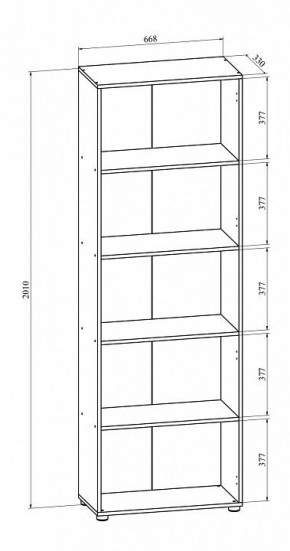 Шкаф книжный Офис ОФ-302К в Троицке - troick.ok-mebel.com | фото 2
