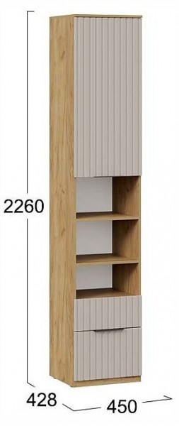 Шкаф комбинированный Хилтон Исп. 2 в Троицке - troick.ok-mebel.com | фото 4