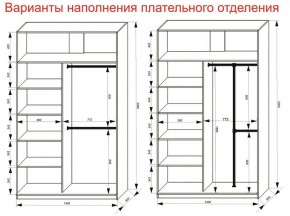 Шкаф-купе 1400 серии SOFT D8+D2+B2+PL4 (2 ящика+F обр.штанга) профиль «Капучино» в Троицке - troick.ok-mebel.com | фото 5