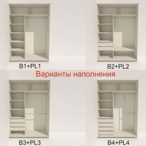 Шкаф-купе 1600 серии SOFT D1+D3+B2+PL1 (2 ящика+1штанга) профиль «Графит» в Троицке - troick.ok-mebel.com | фото 5