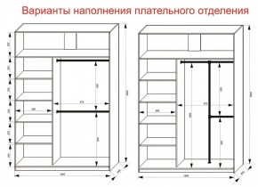 Шкаф-купе 1600 серии SOFT D8+D2+B2+PL4 (2 ящика+F обр.штанга) профиль «Графит» в Троицке - troick.ok-mebel.com | фото 8