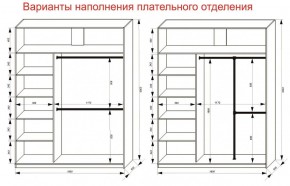 Шкаф-купе 1800 серии SOFT D6+D6+B2+PL3 (2 ящика+2штанги) профиль «Капучино» в Троицке - troick.ok-mebel.com | фото 8