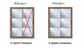 Шкаф-купе №19 Серия 3 Квадро (1500) Ясень анкор светлый в Троицке - troick.ok-mebel.com | фото 3