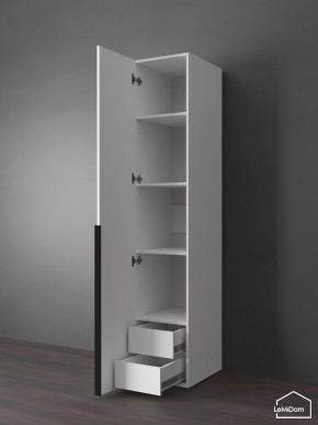 Шкаф Linnea MHR-1-3 2050х400х510 (Белый-М 11.1.2) в Троицке - troick.ok-mebel.com | фото 6