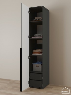 Шкаф Linnea MHR-1-4 2050х400х510 (Графит-М 11.1.25) в Троицке - troick.ok-mebel.com | фото 5