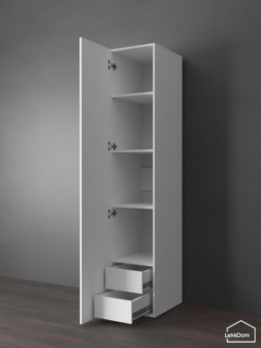 Шкаф Linnea MHR-1PO-4 2050х400х510 (Белый-М 11.1.2) в Троицке - troick.ok-mebel.com | фото 4
