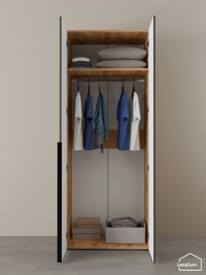 Шкаф Linnea MHR-2 2050х800х510 (ДВ-М 11.1.25) в Троицке - troick.ok-mebel.com | фото 4