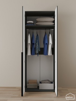 Шкаф Linnea MHR-2 2050х800х510 (Графит-М 11.1.25) в Троицке - troick.ok-mebel.com | фото 4
