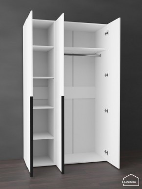 Шкаф Linnea MHR-3-1 2050х1200х510 (Белый-М 11.1.1) в Троицке - troick.ok-mebel.com | фото 4