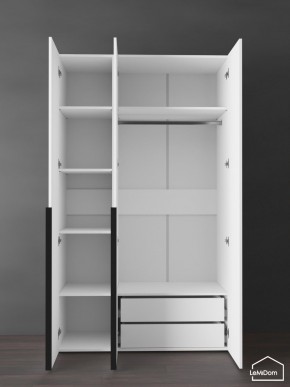 Шкаф Linnea MHR-3-2 2050х1200х510 (Белый-М 11.1.1) в Троицке - troick.ok-mebel.com | фото 5