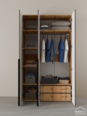 Шкаф Linnea MHR-3-2 2050х1200х510 (ДВ-М 11.1.25) в Троицке - troick.ok-mebel.com | фото 5