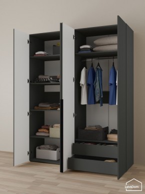 Шкаф Linnea MHR-4-2 2050х1600х510 (Графит-М 11.1.25) в Троицке - troick.ok-mebel.com | фото 5