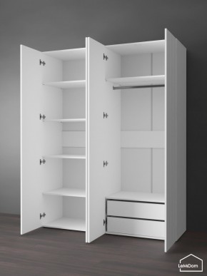 Шкаф Linnea MHR-4PO-2 2050х1600х510 (Белый-М 11.1.2) в Троицке - troick.ok-mebel.com | фото 5