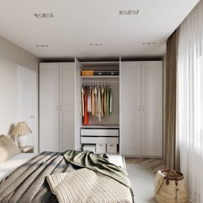 Шкаф МАКС двухдверный широкий, цвет белый в Троицке - troick.ok-mebel.com | фото 3